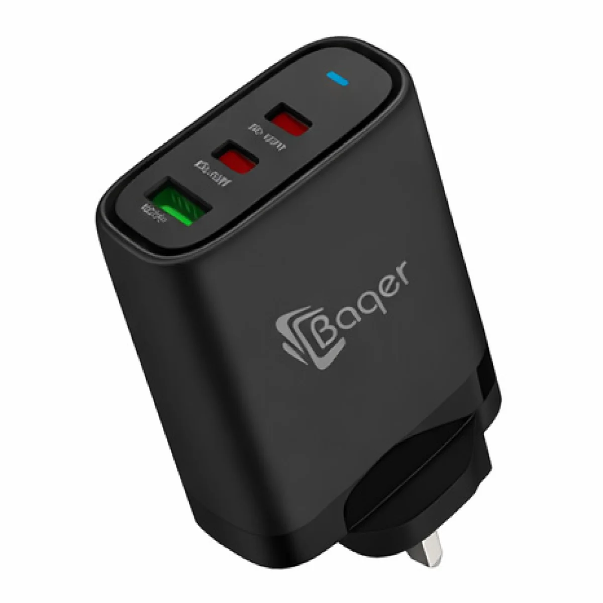 Baqer 65W Multi-Port Wall Charger (2× Type-C + USB) –TD_PA163 — صورة 2