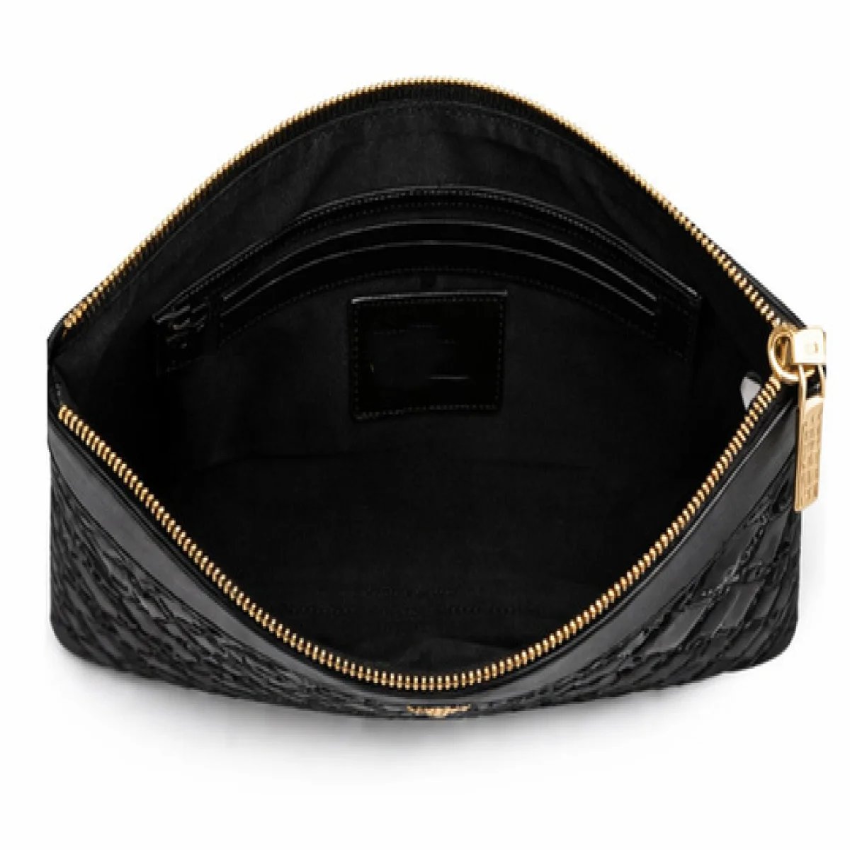 Versace Milano – Medusa Greca Quilted Leather Zip Clutch – Black Edition - صورة 2