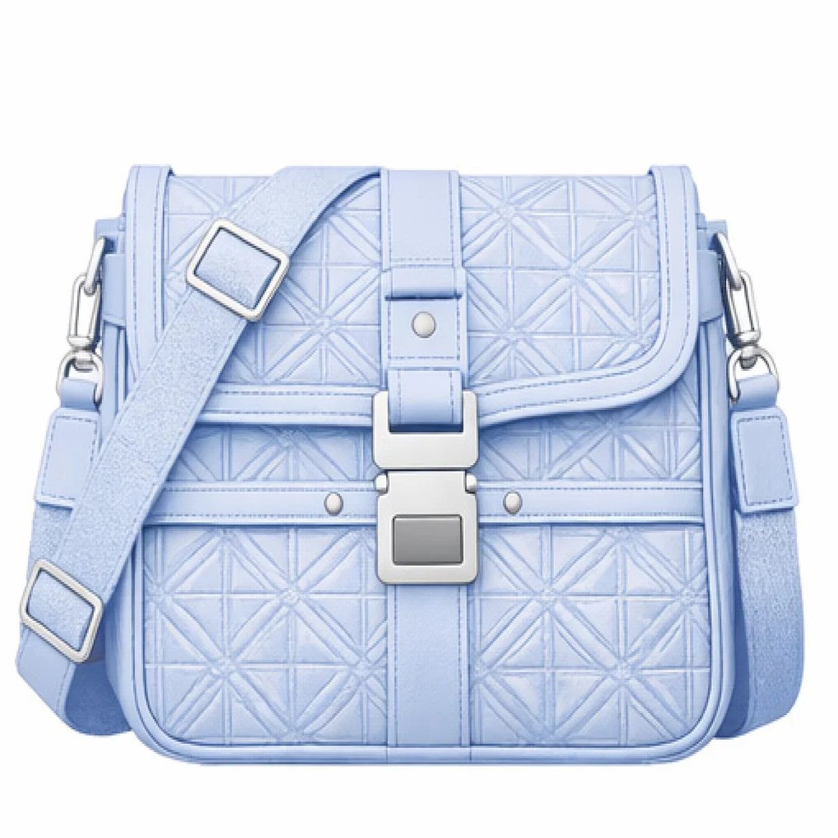 Dior Oblique Embossed Messenger Bag – Light Blue Edition - صورة 6