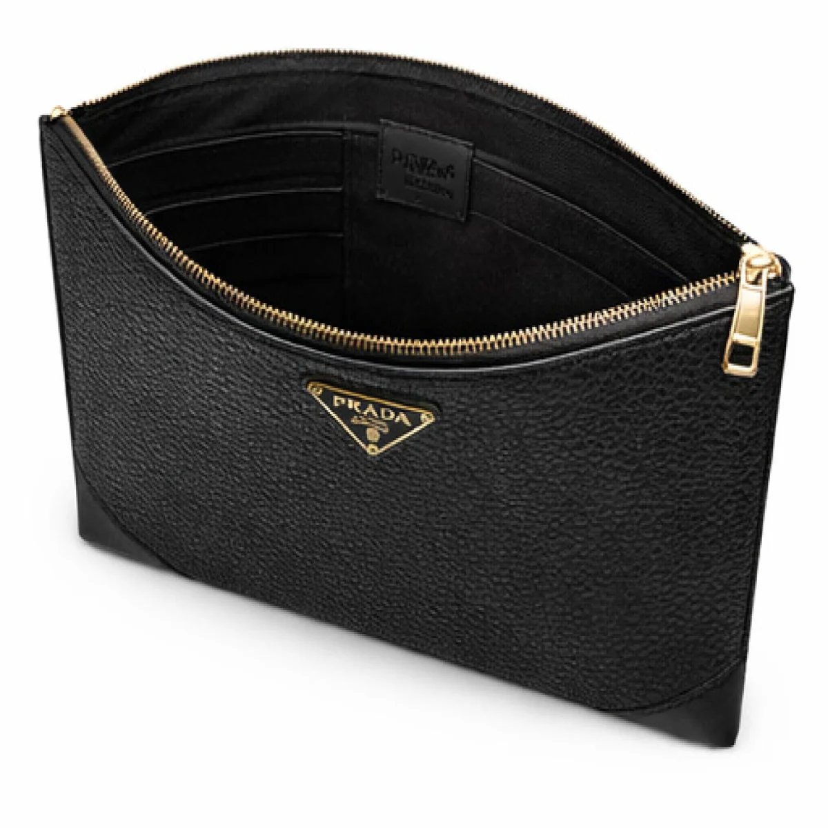 Prada – Saffiano Leather Clutch – Black Edition - صورة 4
