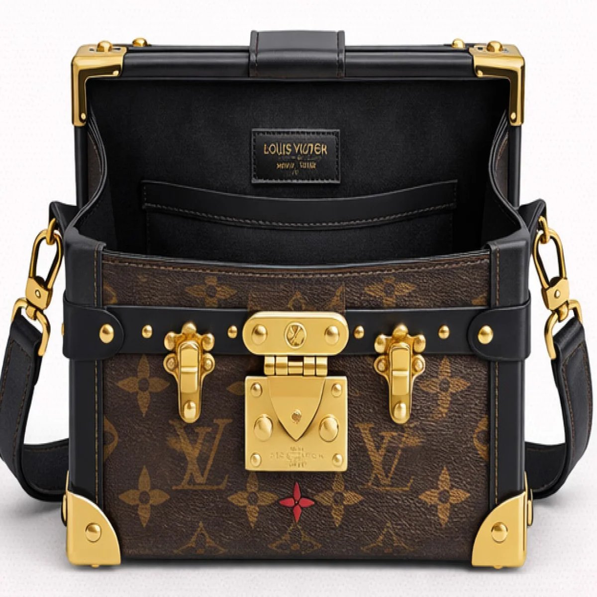 Louis Vuitton Petite Malle Inspired Trunk Bag - صورة 5