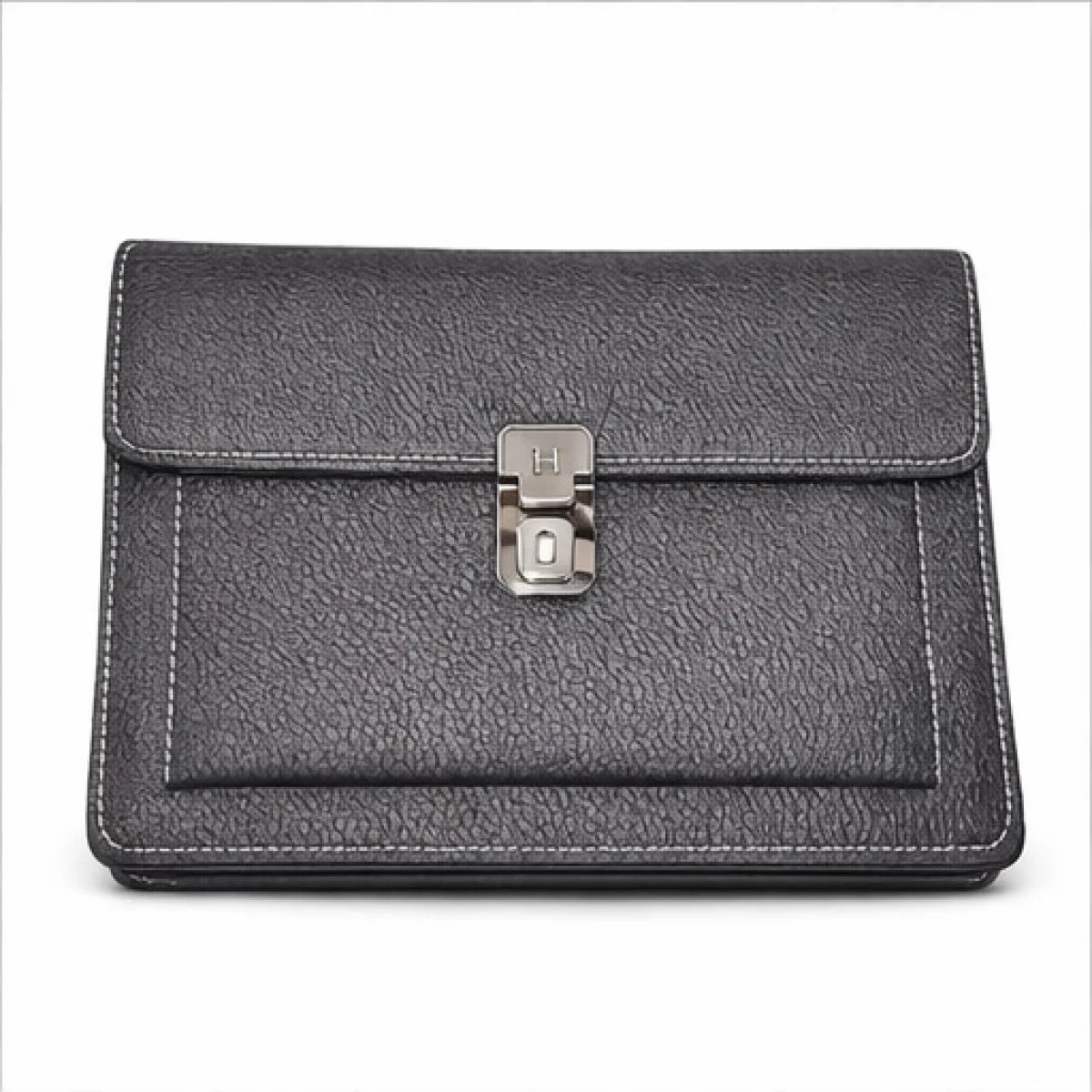 Tod’s – Leather Flap Clutch – Grey Edition - صورة 5