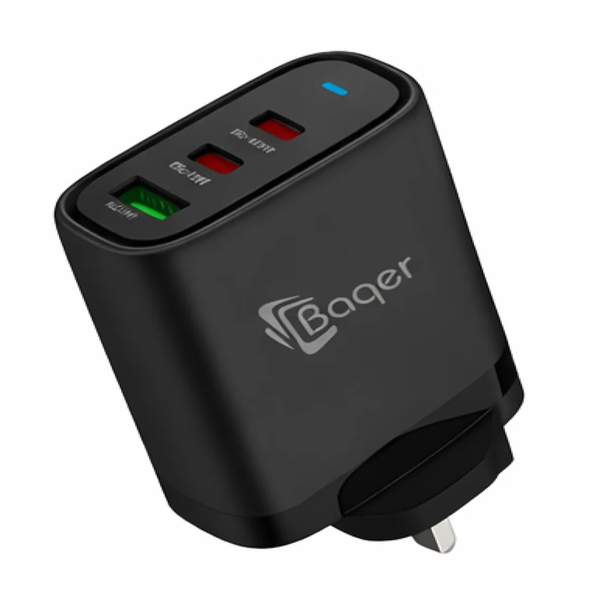 Baqer 65W Multi-Port Wall Charger (2× Type-C + USB) –TD_PA163 — صورة 3