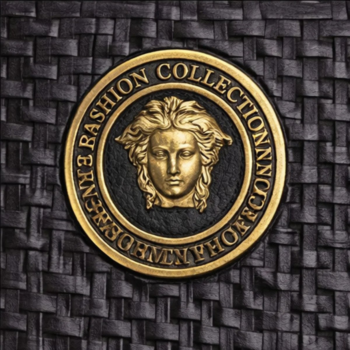 Versano Milano – Medusa Woven Leather Zip Clutch – Black Edition - صورة 2