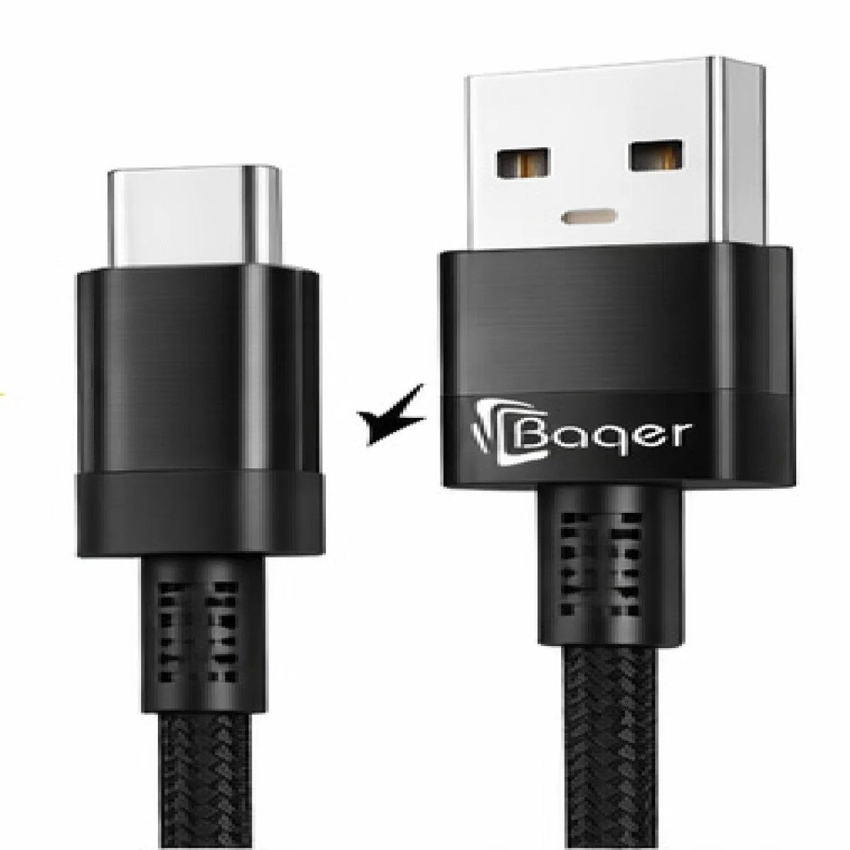 Baqer USB to USB-C 3A Fast Charging Cable –TD_CA103 - صورة 3