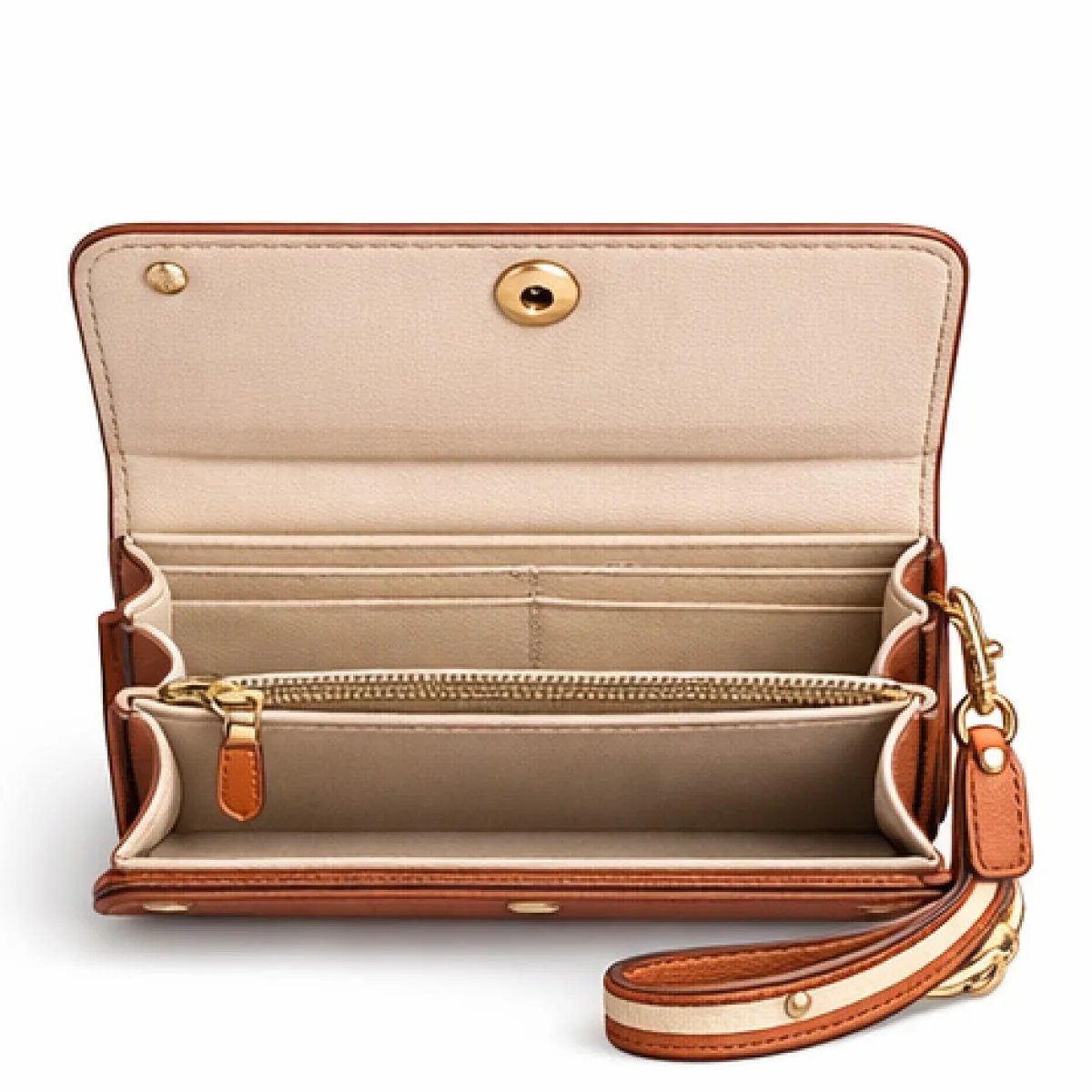 Burberry Stripe Leather Wallet Crossbody Bag - صورة 9