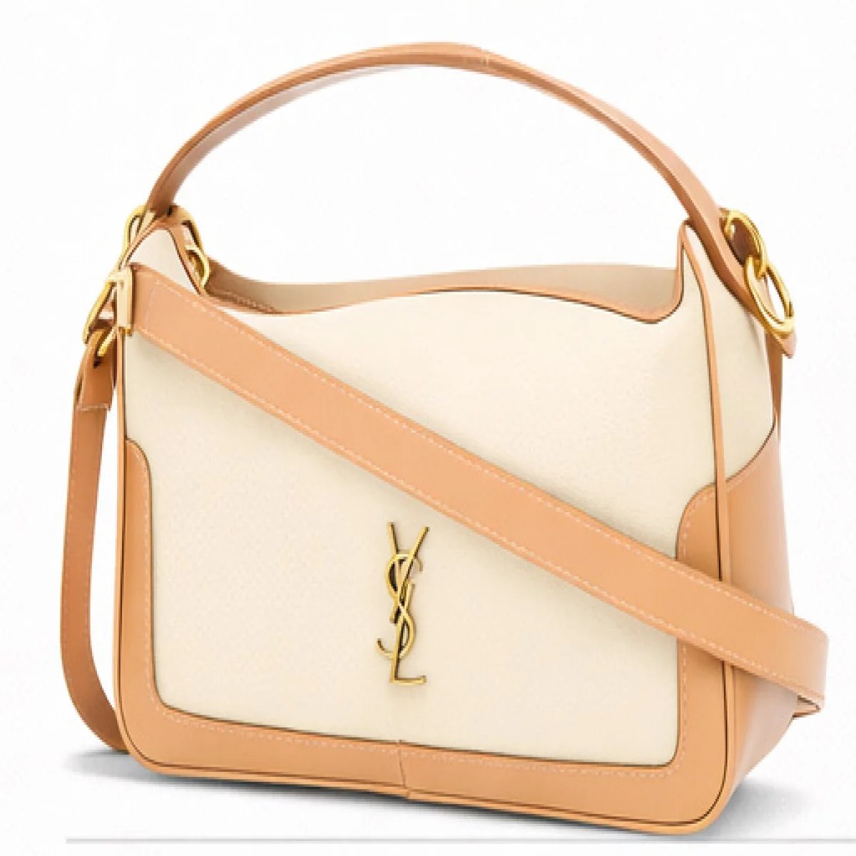 Saint Laurent – Le 5 à 7 Shoulder Bag – Beige & Tan Edition - صورة 5