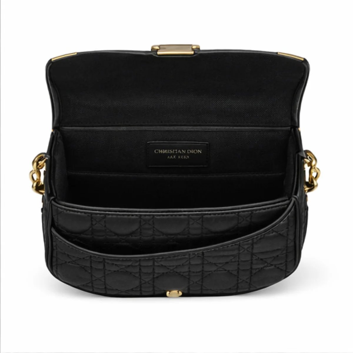 Christian Dior Saddle Bag – Black Quilted Edition - صورة 9