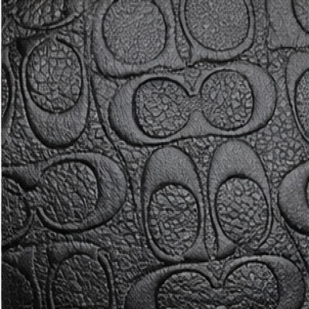 Coach – Signature Embossed Leather Wristlet Clutch – Black Edition - صورة 4