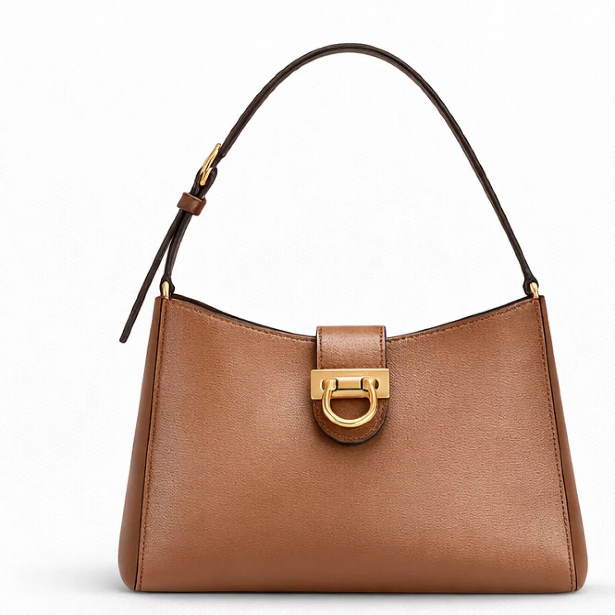Salvatore Ferragamo Gancini Leather Shoulder Bag - صورة 4