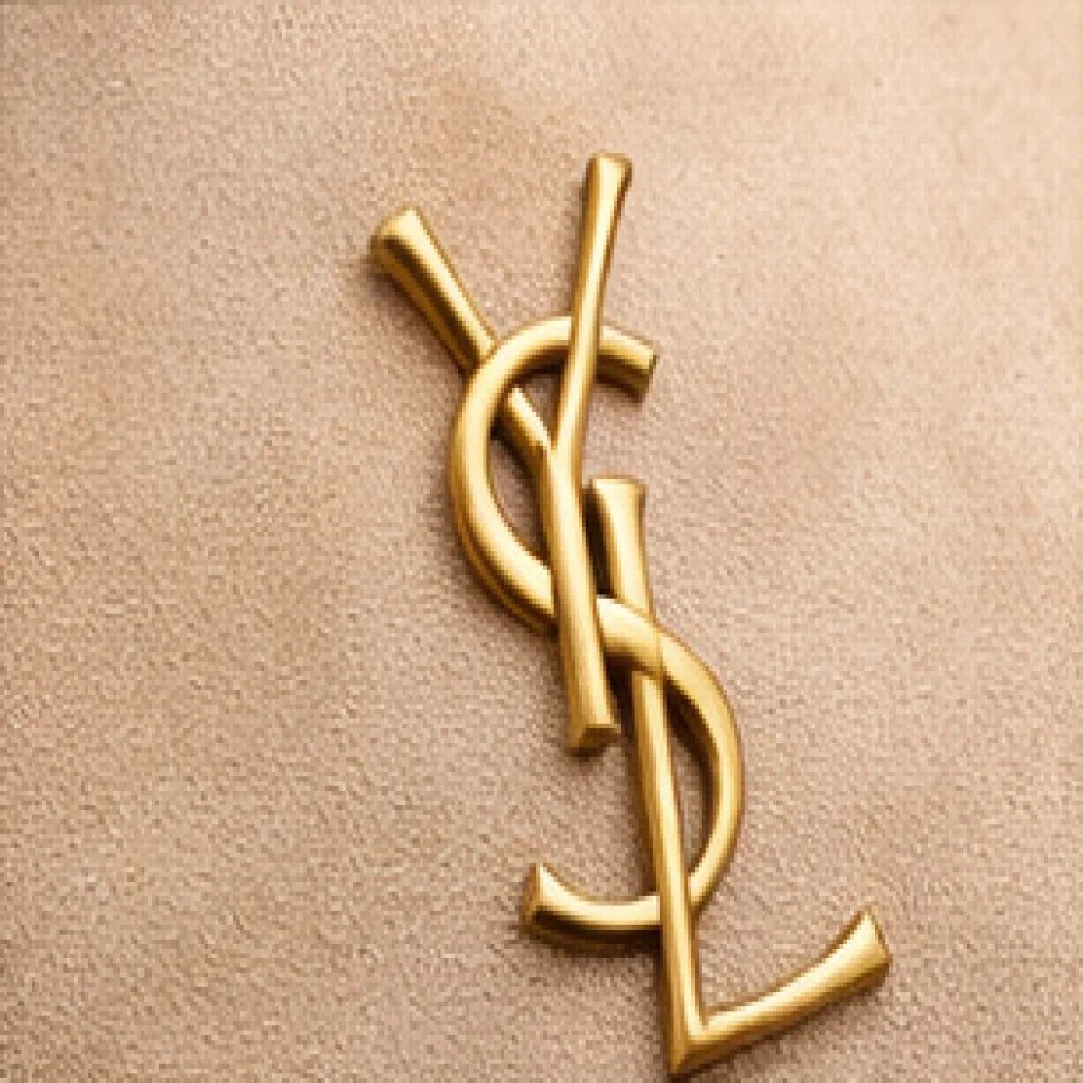 Saint Laurent – Cassandre Leather Clutch – Beige & Tan Edition - صورة 2