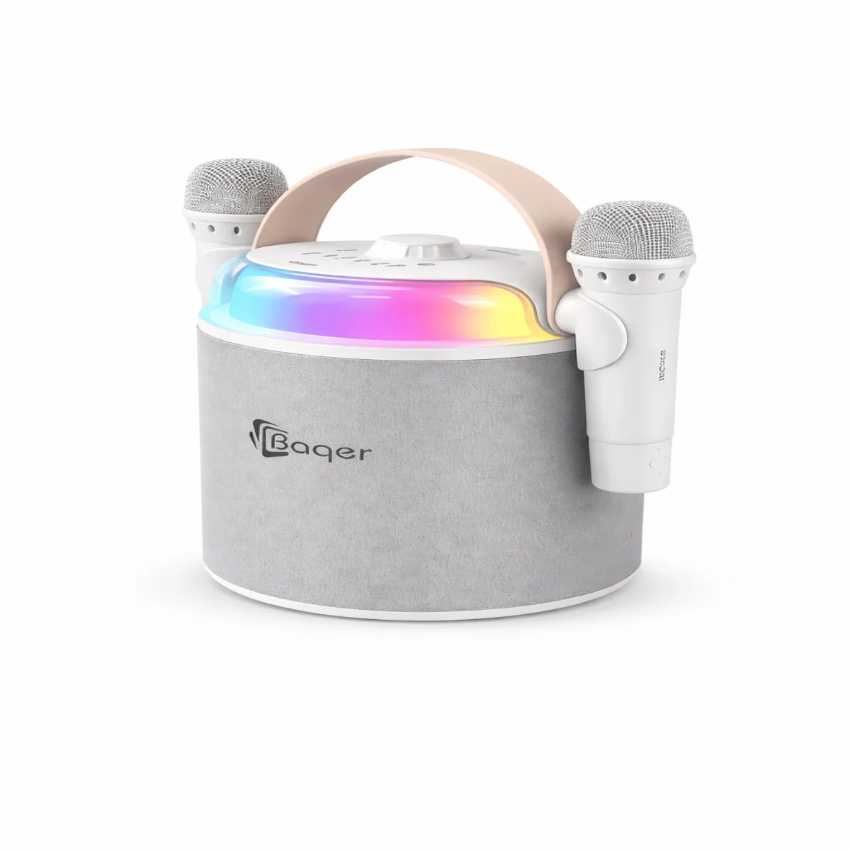 مكبر صوت كاريوكي لاسلكي مع مايكروفونين – Baqer Store - صورة 2