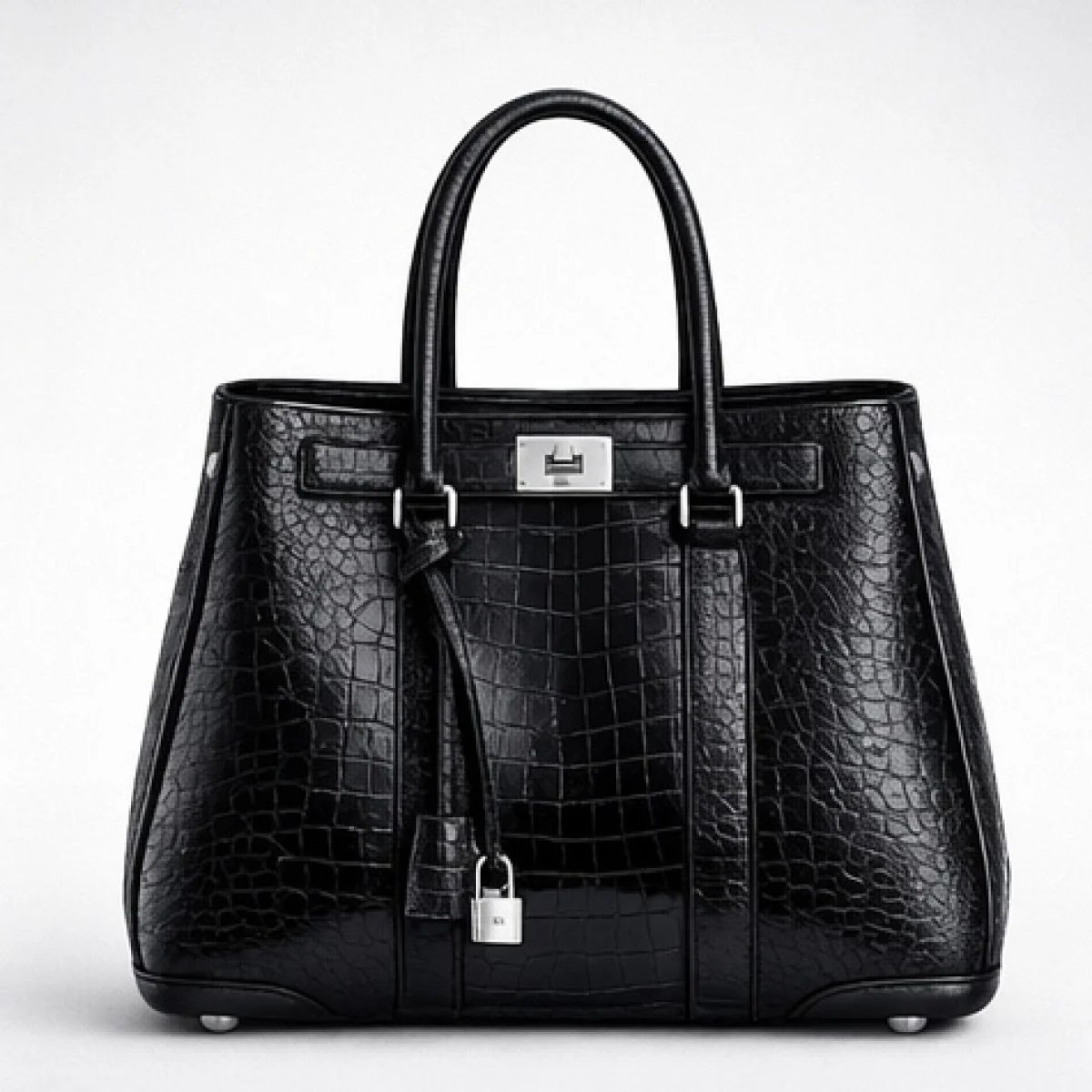 Crocodile Embossed Luxury Tote Bag - صورة 8