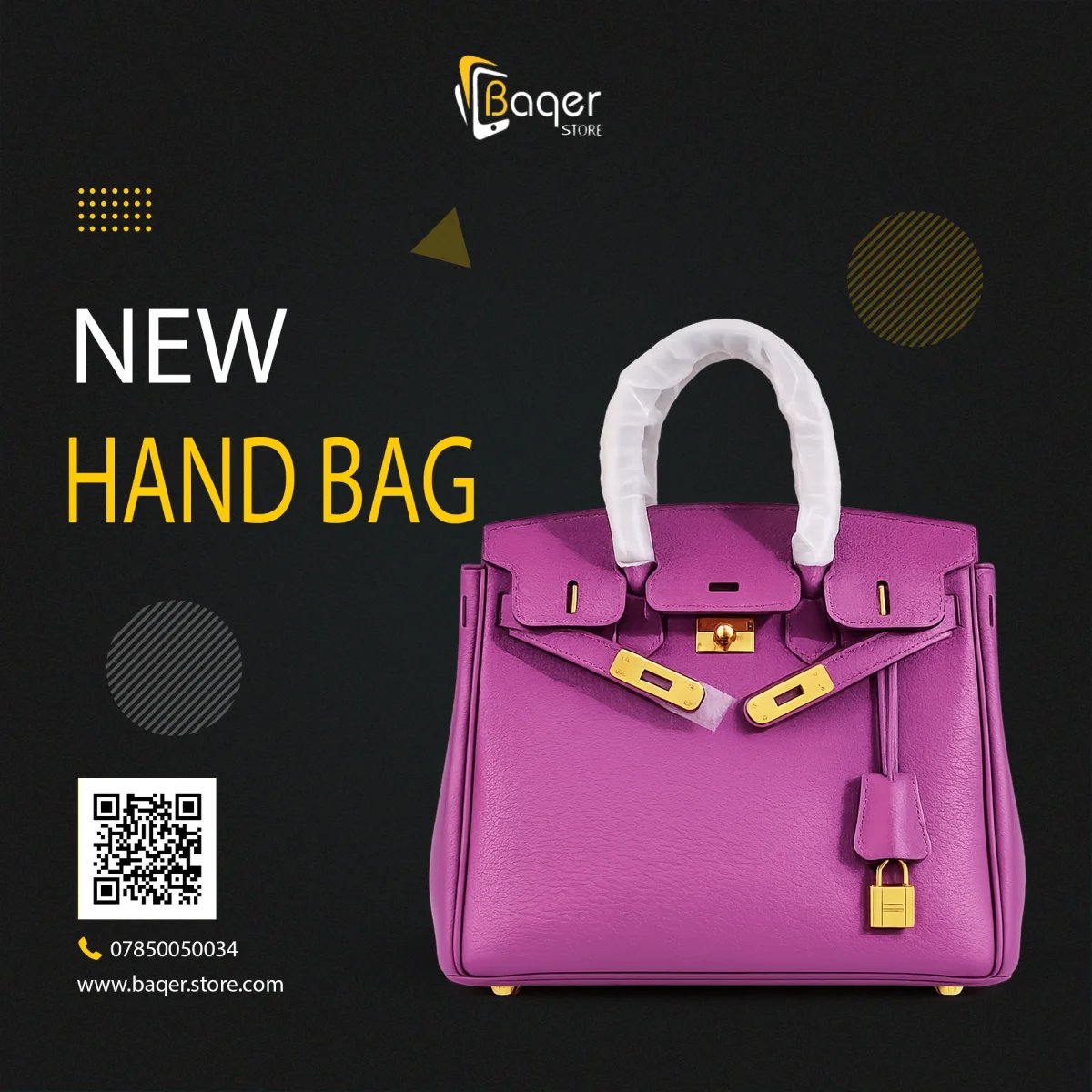 Hermès Birkin 25 Rose Purple Bag - صورة 5