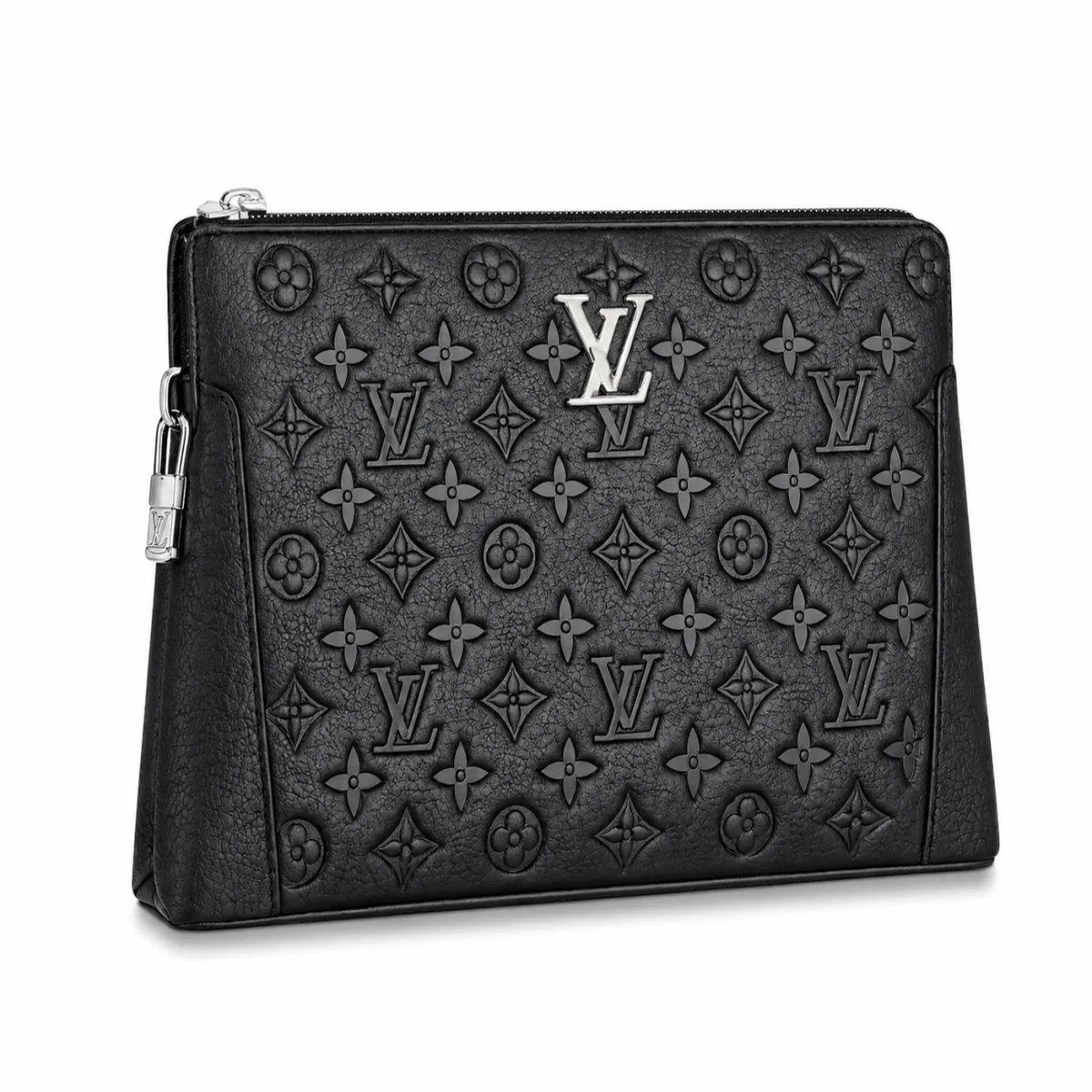محفظة يد رجالية من لويس فيتون – تصميم Monogram بارز بلمسة عصرية - صورة 4