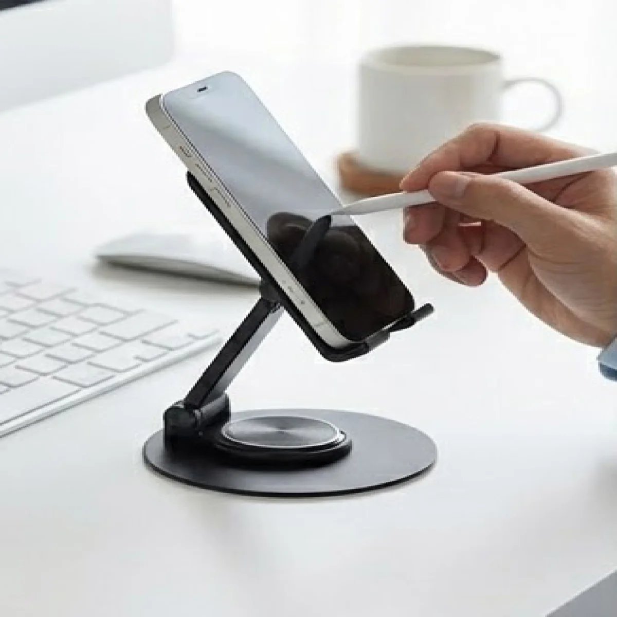 Baqer Adjustable Desk Phone Stand – Stable & Practical Design –929 - صورة 2