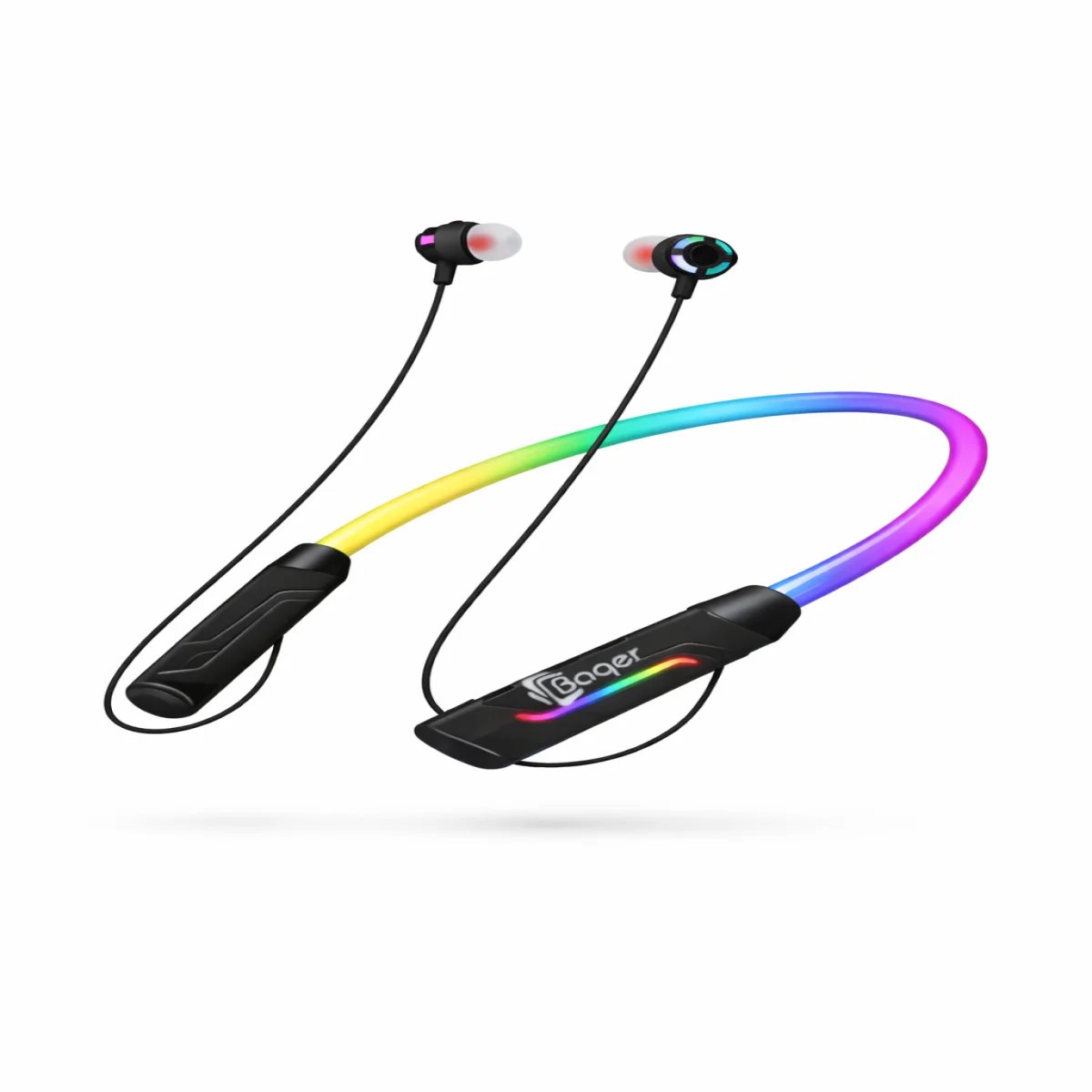 سماعات رقبة لاسلكية بإضاءة RGB – Baqer Store - صورة 2
