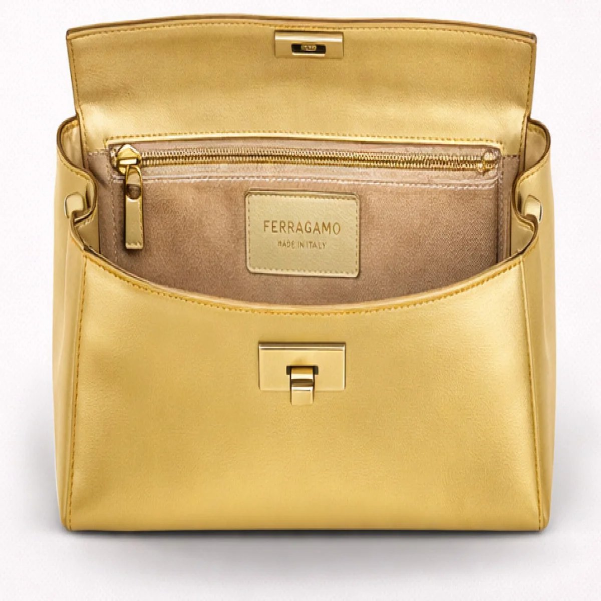 Salvatore Ferragamo Gancini Leather Hobo Bag - صورة 10