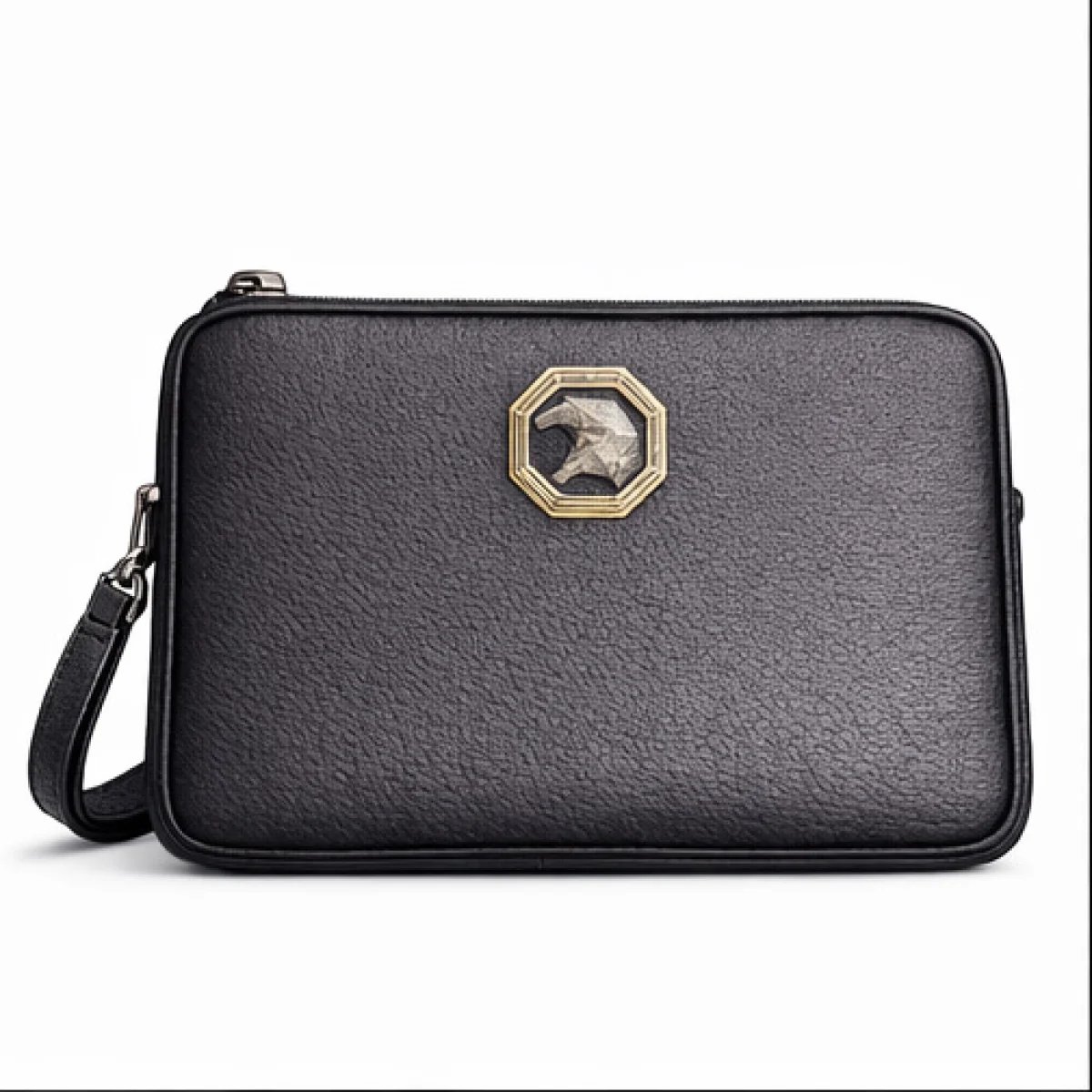 Maison Medallion Milano – Medallion Classic Leather Zip Wallet – Black Edition - صورة 5
