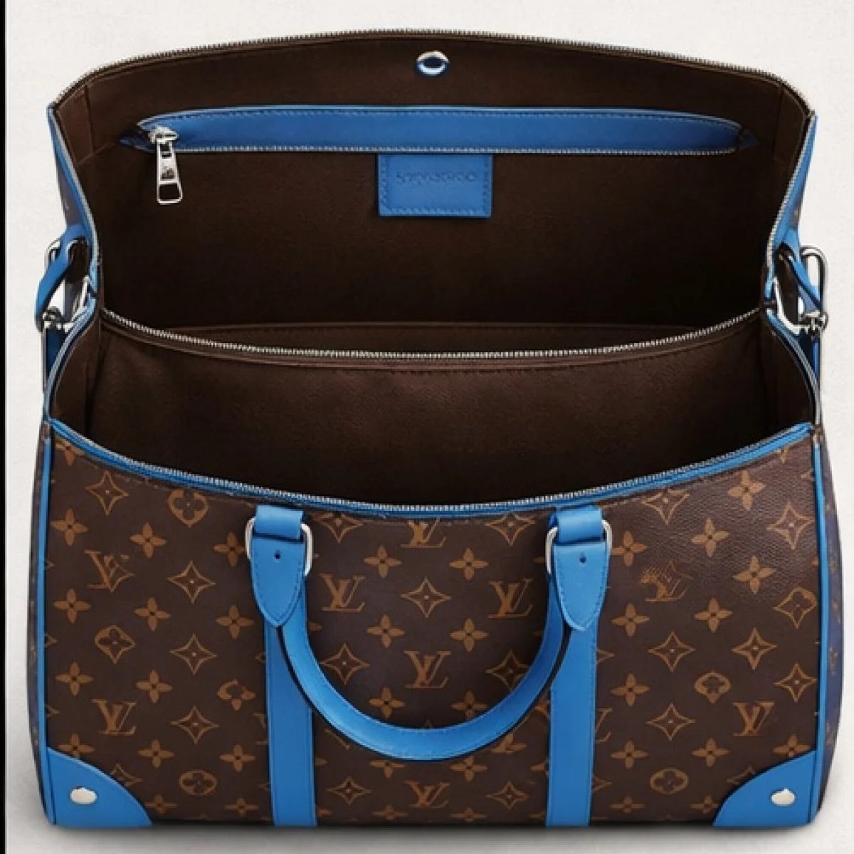 Louis Vuitton Keepall Bandoulière Monogram Blue Accent - صورة 12