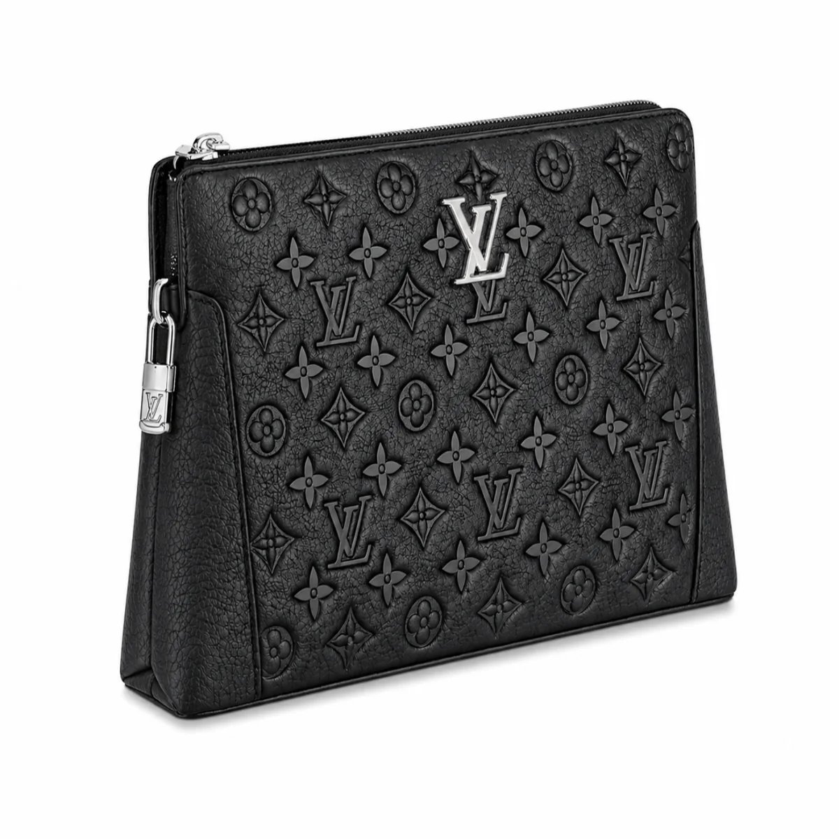 محفظة يد رجالية من لويس فيتون – تصميم Monogram بارز بلمسة عصرية - صورة 3