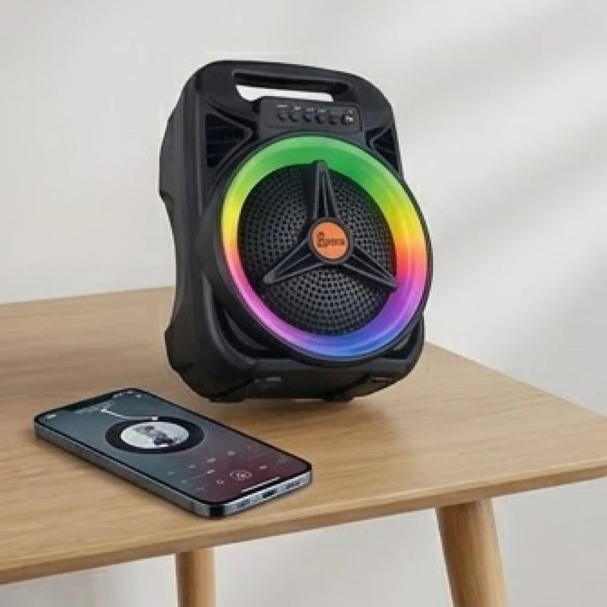 Baqer Speaker Project – Powerful Sound with RGB Lighting – Up to 6 Hours Playtime –JL-605 - صورة 2