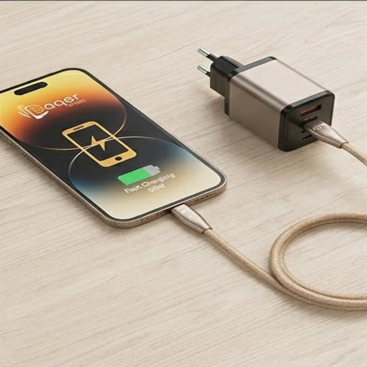 C216-Baqer Super Fast Cable Type-C to Type-C 65W - صورة 3