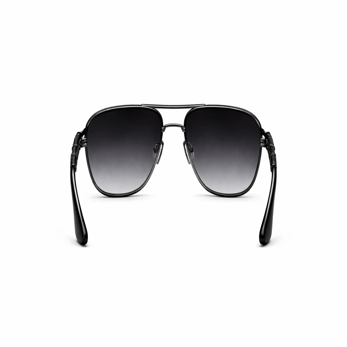 Balmain Premier BPS 155 Navigator Sunglasses – Titanium Frame, Double Bridge, Luxury Shield Design - صورة 2