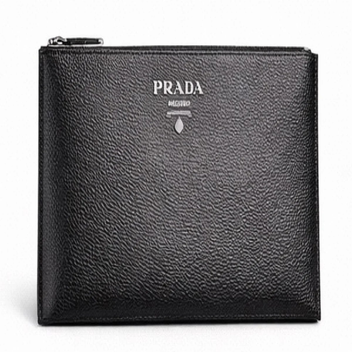 Prada – Grain Leather Minimal Clutch – Black Edition - صورة 6