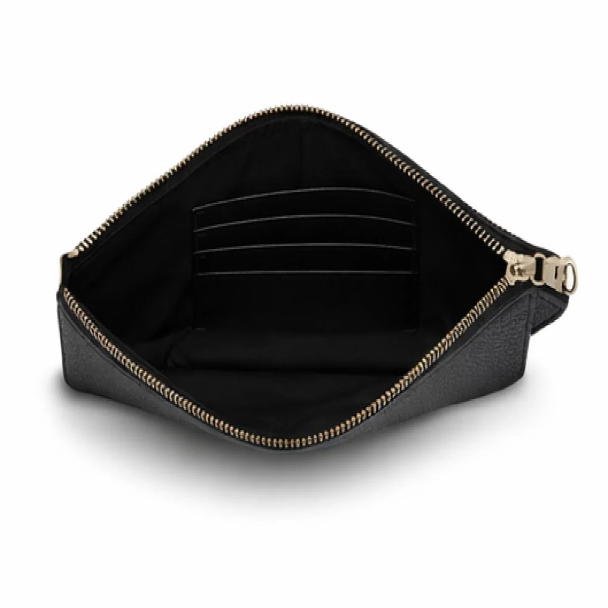 Burberry – Vintage Check Leather Pouch Clutch – Black Edition - صورة 3