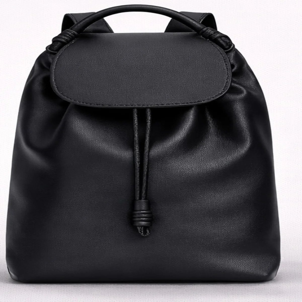 Loewe Drawstring Leather Backpack – Black Edition - صورة 6