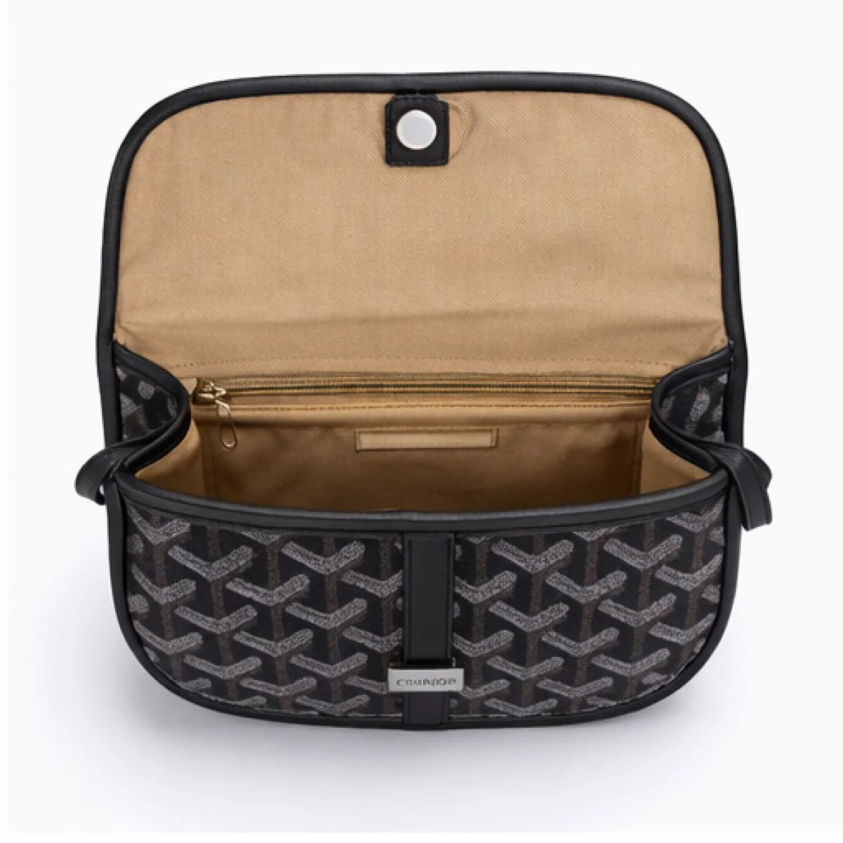 Goyard Belvedere PM Crossbody Bag – Black & Grey Monogram - صورة 3