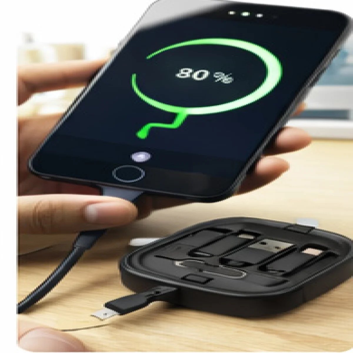 Baqer 60W Retractable Multi Cable Box (PD) –BC_C228 - صورة 3