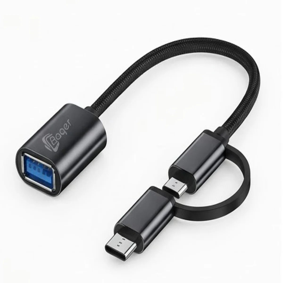 Baqer USB to Micro USB & Type-C Adapter Cable – Multi-Purpose –G10 - صورة 4