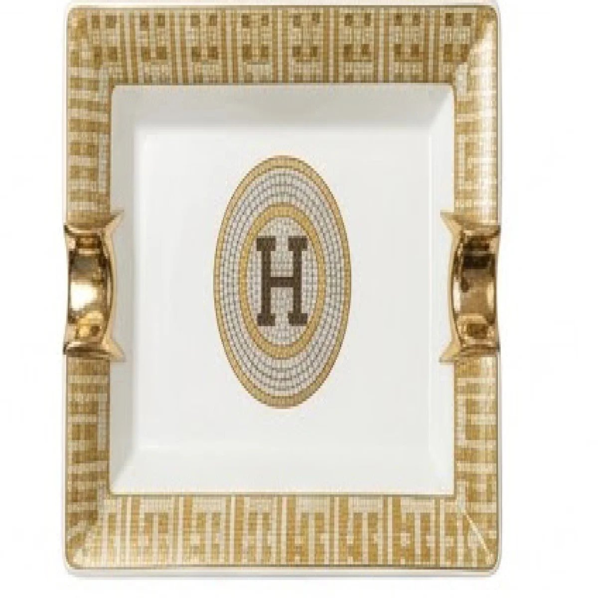 HERMÈS – Luxury Signature Gold Serving Dish - صورة 5