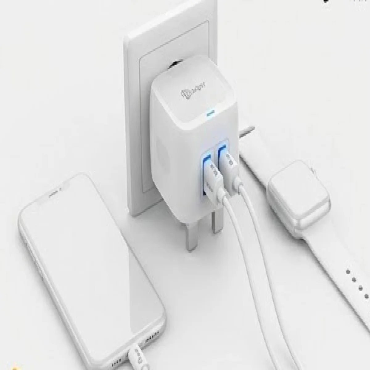 Baqer Dual USB Wall Charger – Fast Charging –BA_121 - صورة 4
