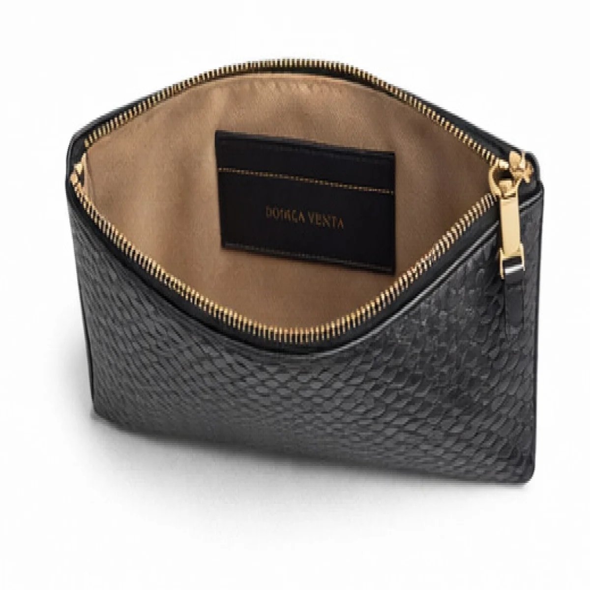 Bottega Veneta – Intrecciato Leather Zip Clutch – Black Edition - صورة 4