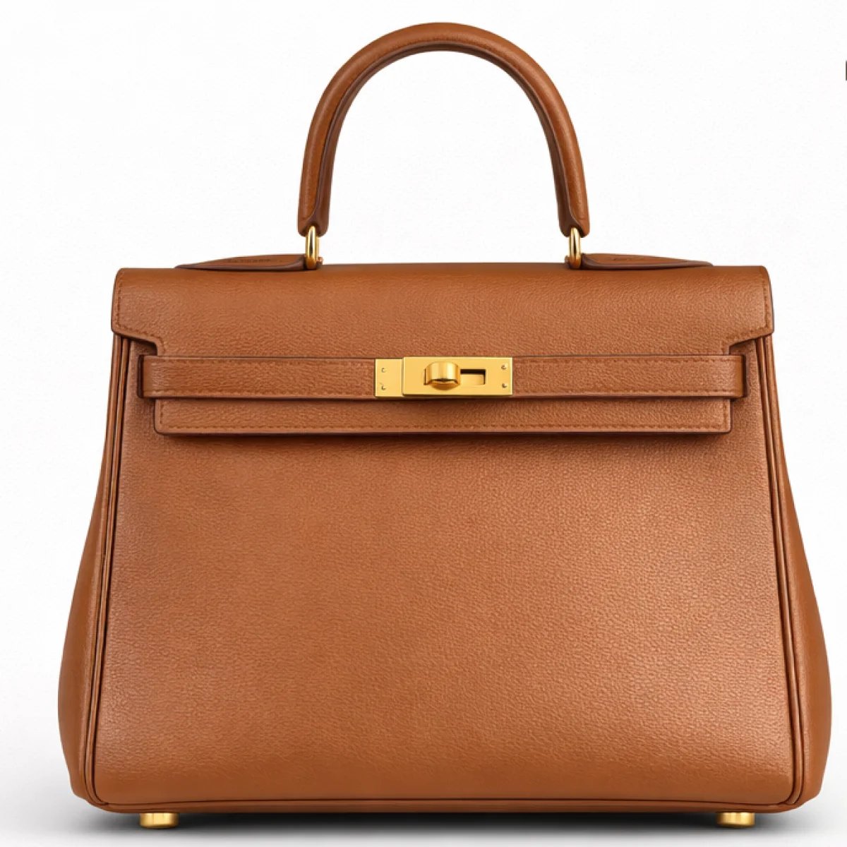 Hermès Kelly 28 Gold Leather Bag - صورة 11