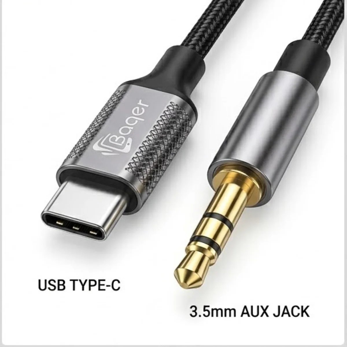 Baqer AUX to Type-C Adapter Cable – High Quality Audio –DH_044 - صورة 4