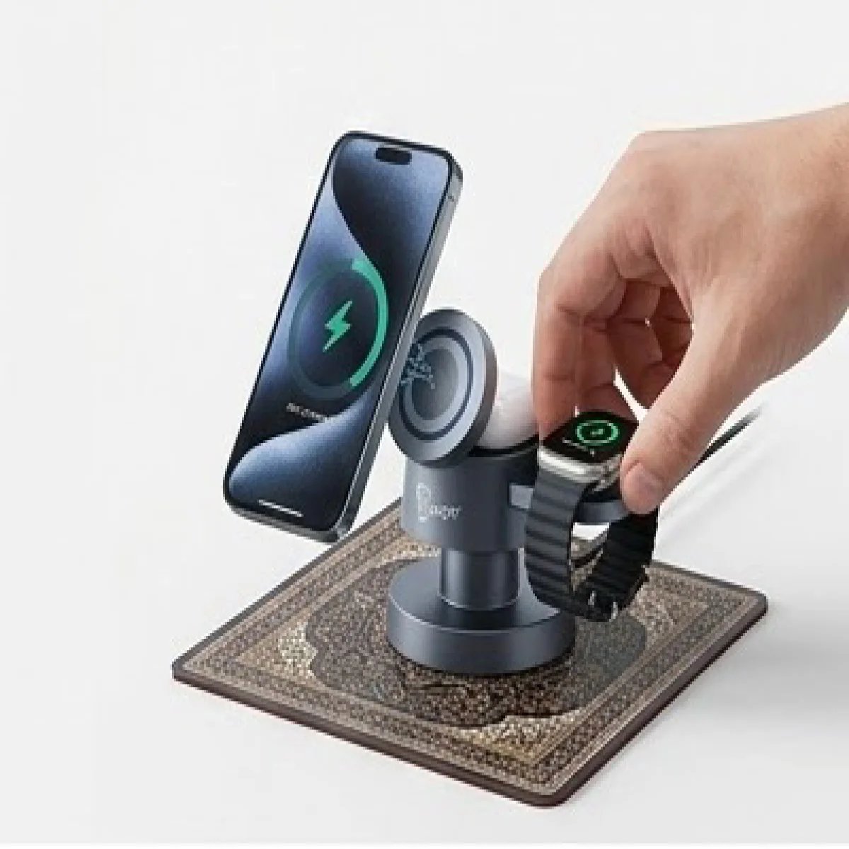 Baqer Wireless Charging Station 4-in-1 – Fast Multi-Device Charging –4 IN 1 wireless Charger - صورة 2