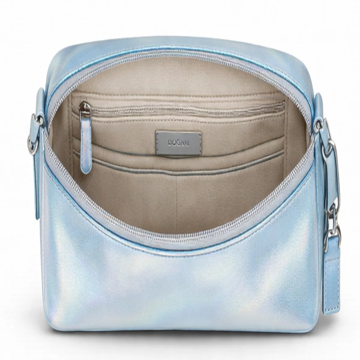 Salvatore Ferragamo Gancini Metallic Leather Shoulder Bag - صورة 10