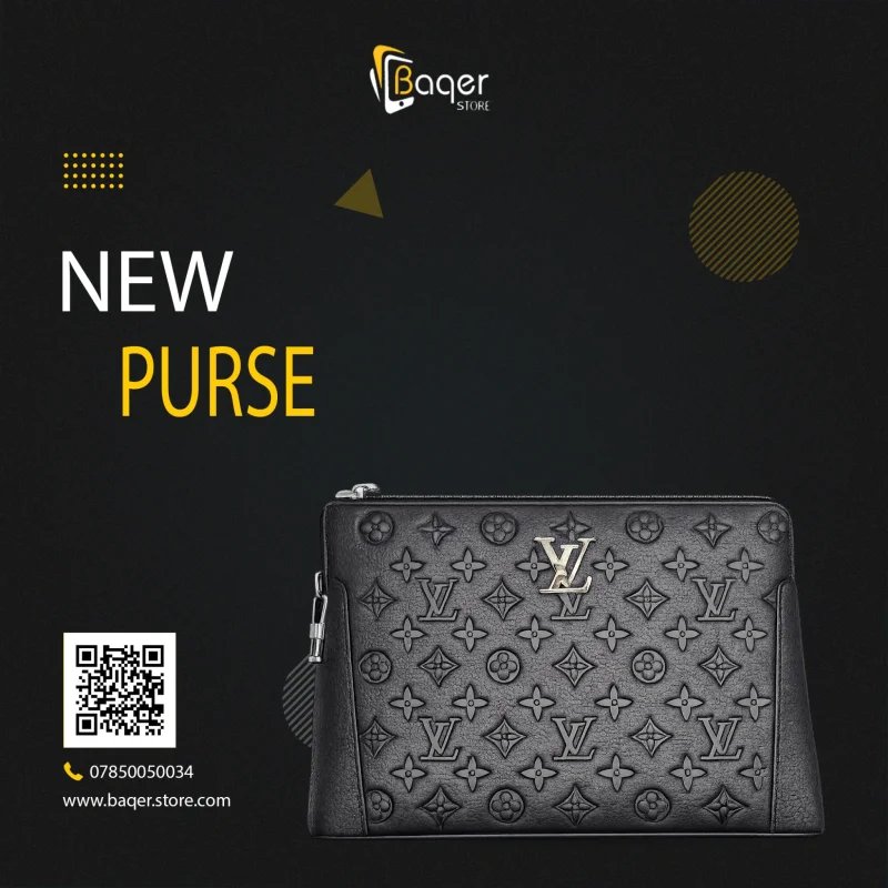 Louis Vuitton – Monogram Embossed Leather Pochette – Black Edition