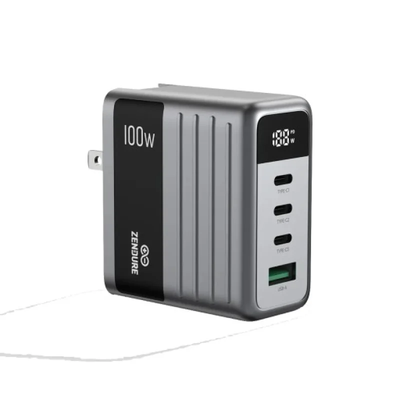 شاحن الجدار العالمي زنـدور باسبرت 3 قدرة 100 واط بتقنية GaN (Zendure Passport III 100W GaN Global Travel Wall Charger)