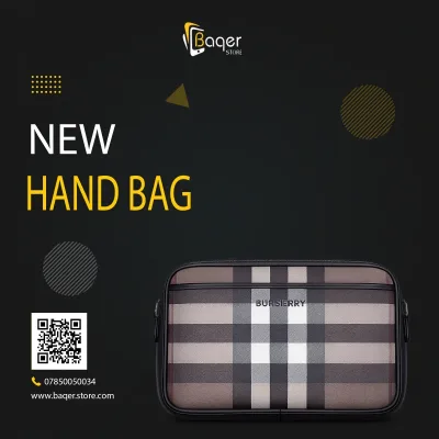 Classic Check Crossbody Bag – Beige Edition | تصميم فاخر كلاسيكي | باقر ستور العراق