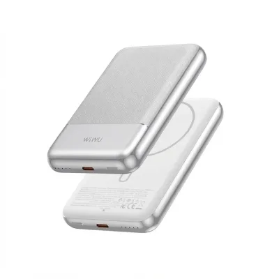 باور بانك WIWU WI-P089 Alloy مغناطيسي بسعة 10000mAh وشحن MagSafe لاسلكي 15W
