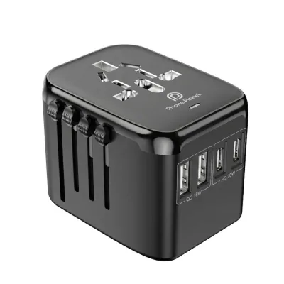 محول سفر عالمي PHONE PLANET PP-SC011 مع منافذ USB-C وUSB-A