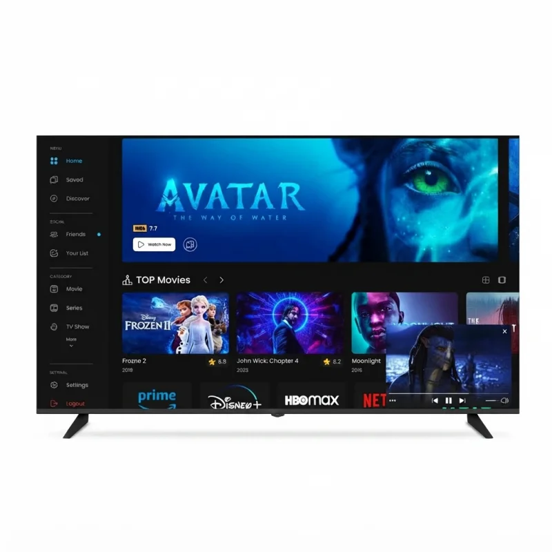 تلفزيون CHIGO Smart TV LED — دقة HD / 2K / 4K، يدعم Android وGoogle وWebOS