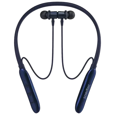 سماعة رقبة لاسلكية Porodo Soundtec Auraband مع عزل ضوضاء المكالمات ENC وبلوتوث 5.4 وبطارية 200mAh –  ازرق