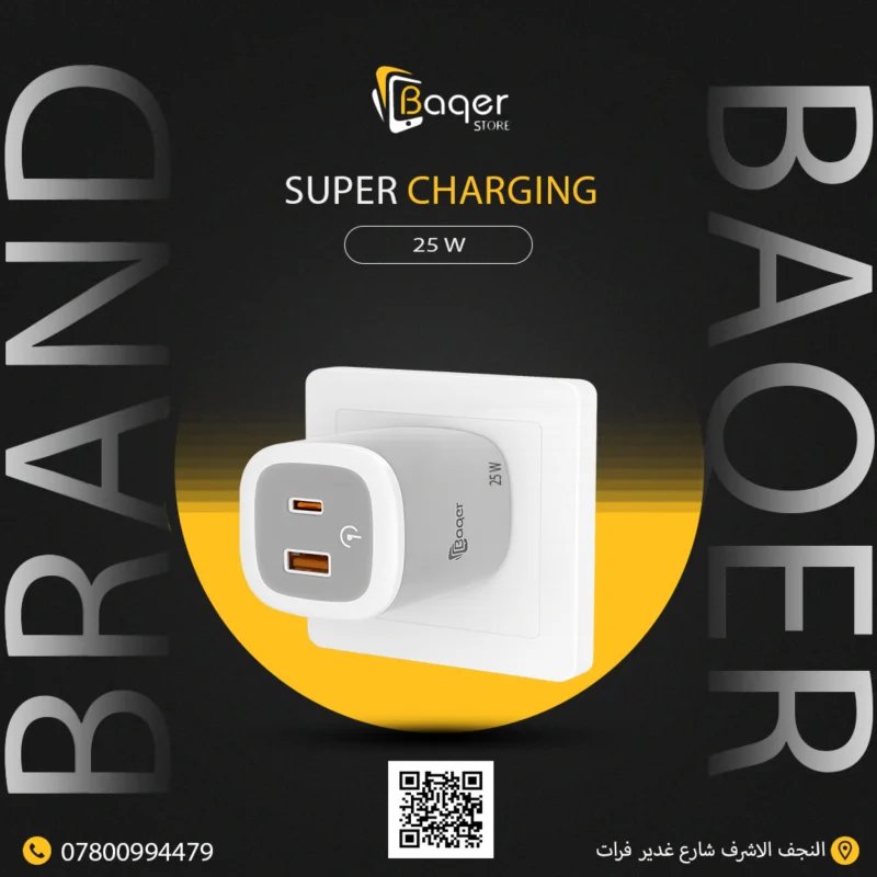 Baqer 25W Fast Wall Charger (PD/QC) –BA_209