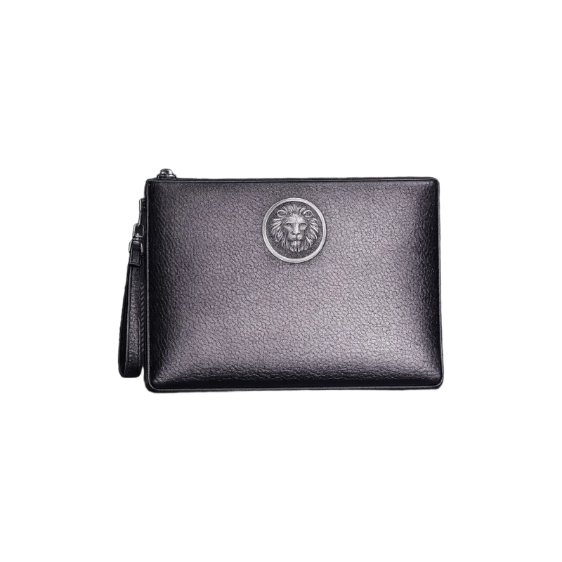 La Medusa Leather Pouch – Black Silver Edition | تصميم فاخر كلاسيكي | باقر ستور العراق